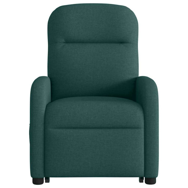 Sillón reclinable elevable tela verde oscuro M 5