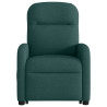 Sillón reclinable elevable tela verde oscuro 5