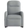 Sillón eléctrico reclinable elevable de tela gris claro 5