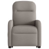 Sillón eléctrico reclinable elevable de tela gris taupe 5