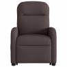 Sillón masaje eléctrico reclinable elevable tela marrón oscuro 5