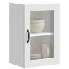 Armario de pared para cocina con puerta de cristal Porto blanco 1
