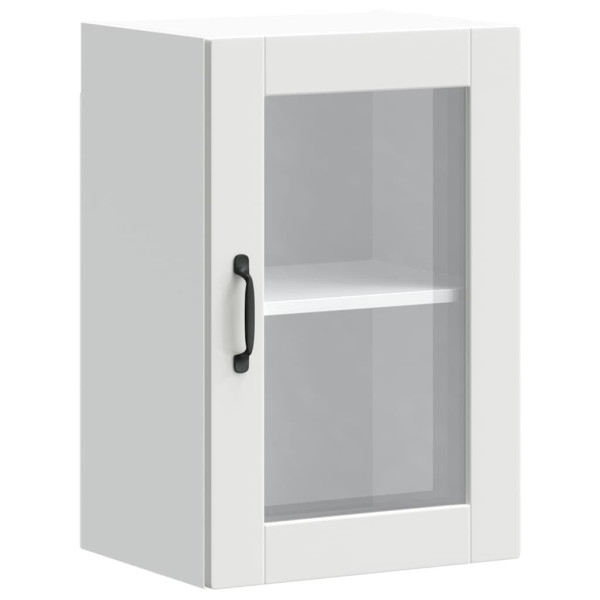 Armario de pared para cocina con puerta de cristal Porto blanco M 2