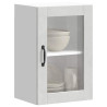 Armario de pared para cocina puerta cristal Porto gris hormigón 1
