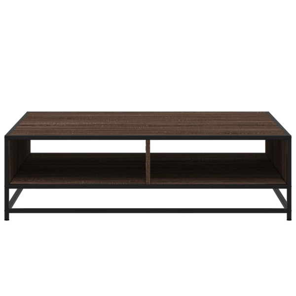 Mesa de centro derivados de madeira e metal carvalho castanho M 5