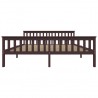 Estructura de cama madera maciza pino marrón oscuro 180x200 cm 3