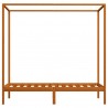 Estrutura de cama com toldo 90x200 cm pinho maciço castanho mel 3