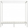 Estrutura de cama com toldo 100x200 cm pinho maciço branco 3