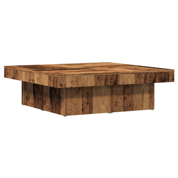 Mesa de centro madera de ingeniería envejecida 90x90x28 cm M 2