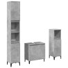 Set muebles de baño 2 piezas madera contrachapada gris hormigón 2