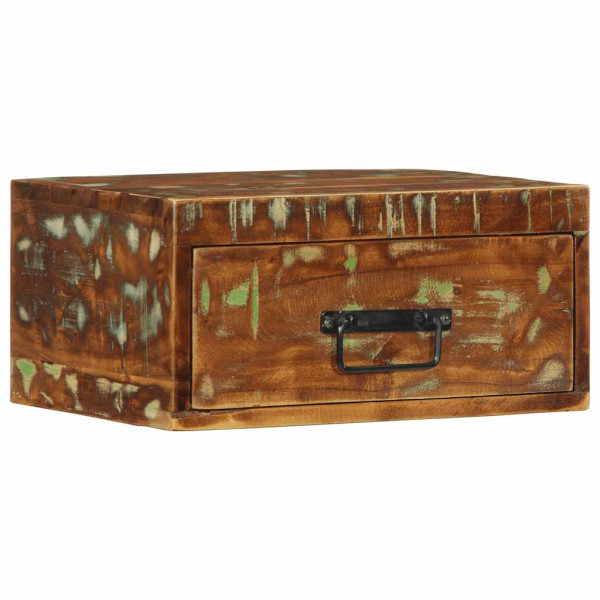 Mesa de cabeceira de parede madeira recuperada maciça M 2