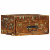 Mesita de noche de pared madera maciza reciclada 2