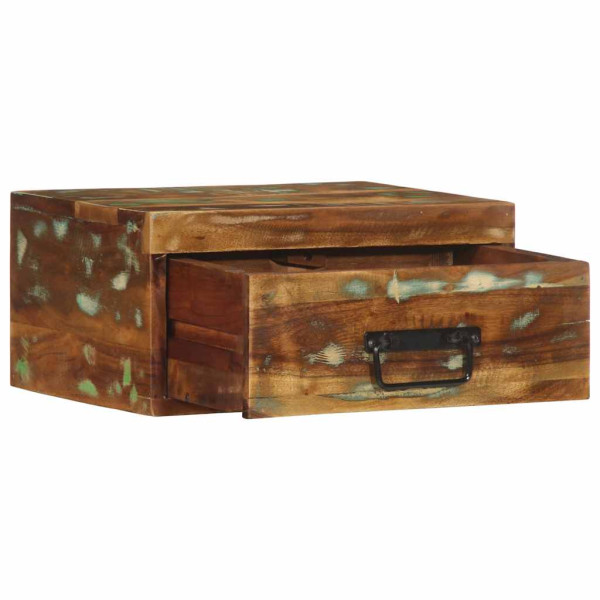 Mesita de noche de pared madera maciza reciclada M 4