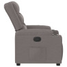 Sillón reclinable de tela gris taupe 4
