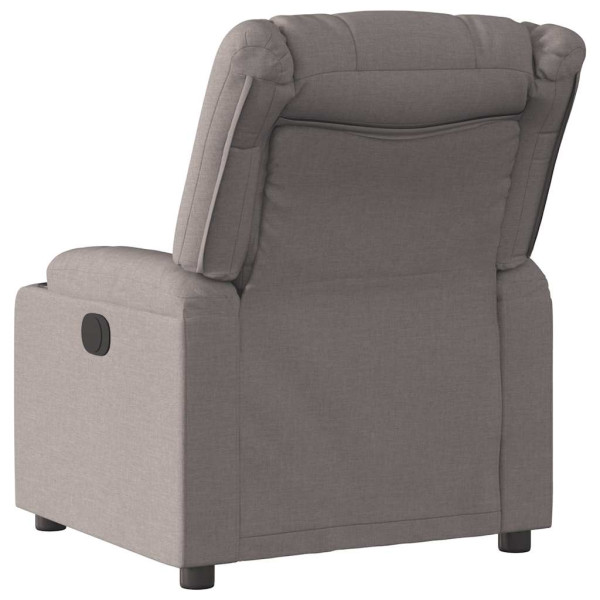 Sillón reclinable de tela gris taupe M 5