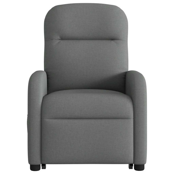 Silla de masaje reclinable de pie de tela gris oscuro M 5