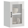 Armario pared para cocina puerta cristal Porto blanco brillante 1