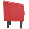 Sillón cuero sintético rojo 4