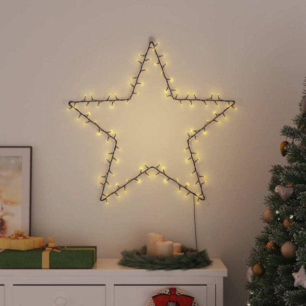 Luces de Navidad Silueta de Estrella 50 LEDs blanco cálido M 2