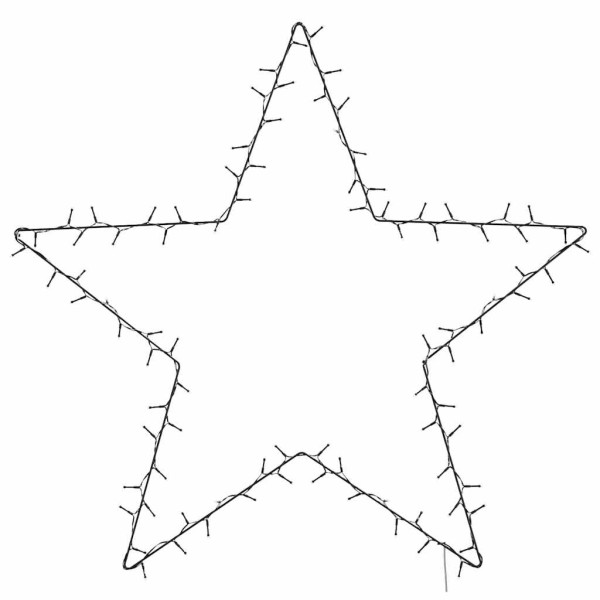 Luces de Navidad Silueta de Estrella 50 LEDs blanco cálido M 3
