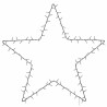 Luzes de Natal silhueta estrela 115 LEDs branco quente 3
