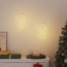 Luzes de Natal silhueta Papai Noel 2 pcs 35 LEDs branco quente 2