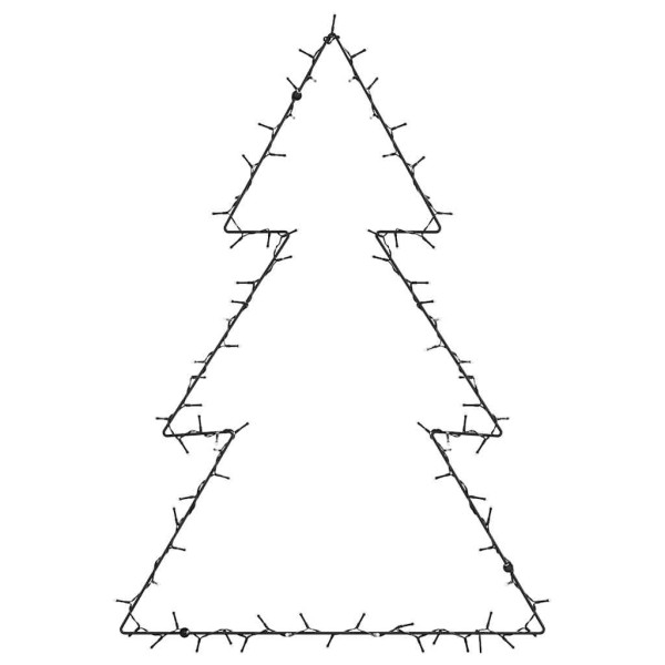 Luces de Navidad Silueta de Árbol 115 LEDs blanco cálido M 3