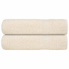 Toallas de ducha 2 uds 100% algodón crema 70x140 cm 360 gsm 1