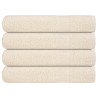 Toallas de sauna 4 uds 100% algodón crema 80x200 cm 360 gsm 1