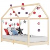 Estructura de cama infantil de madera maciza de pino 70x140 cm 1