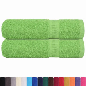 Toallas de Mano 2 uds Verde Manzana 50x100 cm 360 gsm H