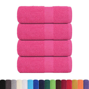 Toalhas de rosto 4 peças FROGN Rosa 30x30 cm 100% algodão H