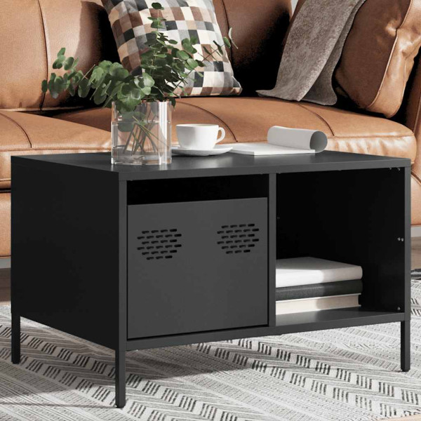 Mesa de centro acero laminado en frío negro 68.5x50x43.5 cm M 4