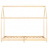 Estrutura de cama para crianças 80x160 cm pinho maciço 3