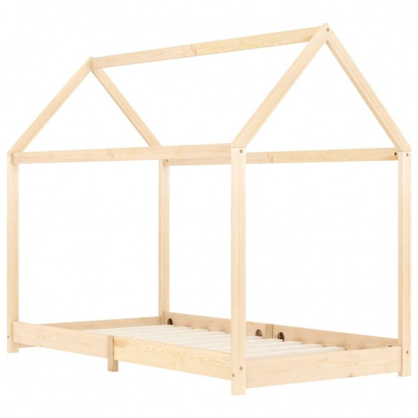 Estructura de cama infantil de madera maciza de pino 90x200 cm M 2