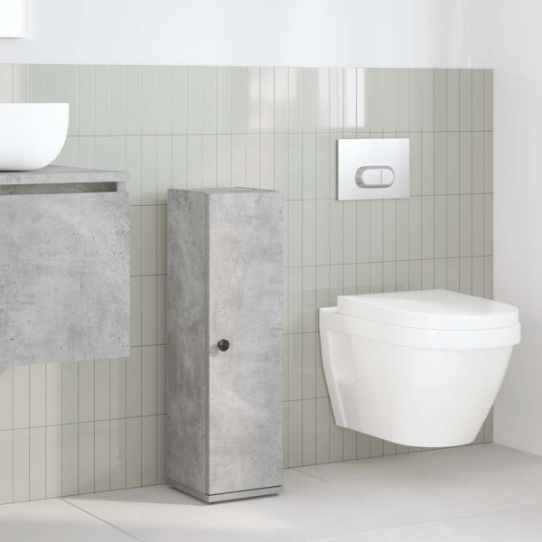 Mueble de baño con portarrollos gris hormigón 20.5x22x72 cm M 3