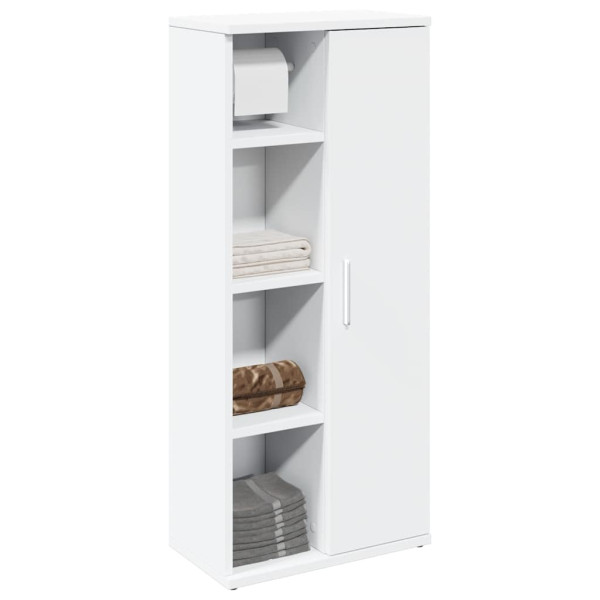 Mueble de baño con portarrollos blanco 39x22x90 cm D