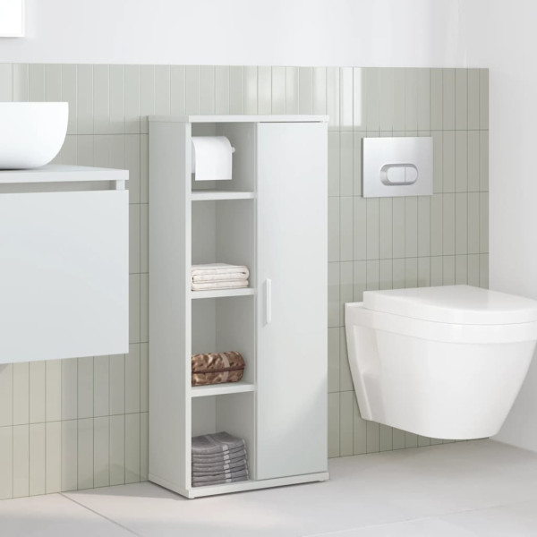 Mueble de baño con portarrollos blanco 39x22x90 cm M 3