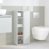 Mueble de baño con portarrollos blanco 39x22x90 cm 3