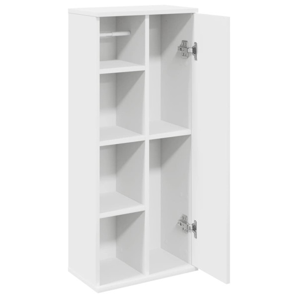 Mueble de baño con portarrollos blanco 39x22x90 cm M 5