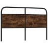 Cabeceira de cama 160 cm derivados madeira/aço carvalho fumado 1
