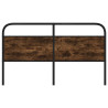 Cabecero de acero y madera de ingeniería roble ahumado 160 cm 3