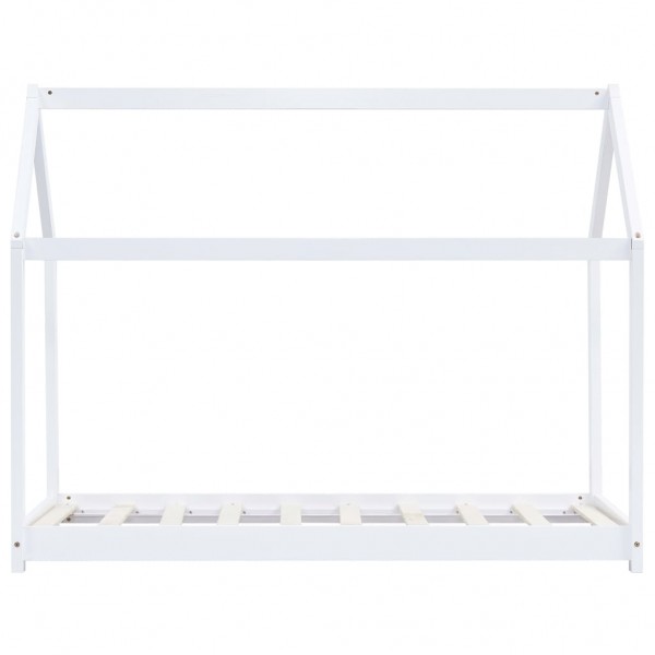 Estrutura de cama para crianças 80x160 cm pinho maciço branco M 3