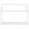 Estrutura de cama para crianças 80x160 cm pinho maciço branco 3