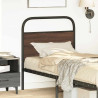 Cabeceira de cama 80 cm derivados madeira/aço carvalho castanho 2