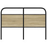 Cabecero de acero y madera de ingeniería roble Sonoma 135 cm 3