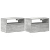 Mesitas de noche de pared 2 uds gris hormigón 45x26x28.5 cm 2