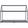 Estructura de cama infantil madera maciza pino gris 80x160 cm 3
