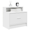 Mesas de cabeceira com gaveta 2 pcs 51x31x47 cm branco 1
