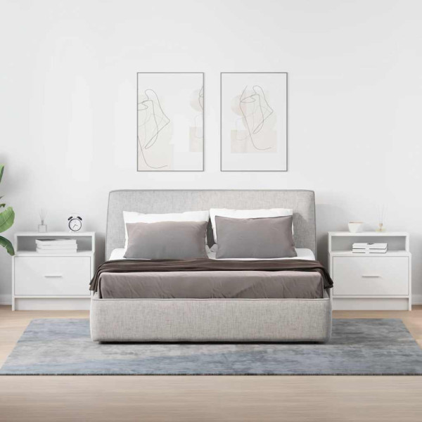 Mesas de cabeceira com gaveta 2 pcs 51x31x47 cm branco M 3